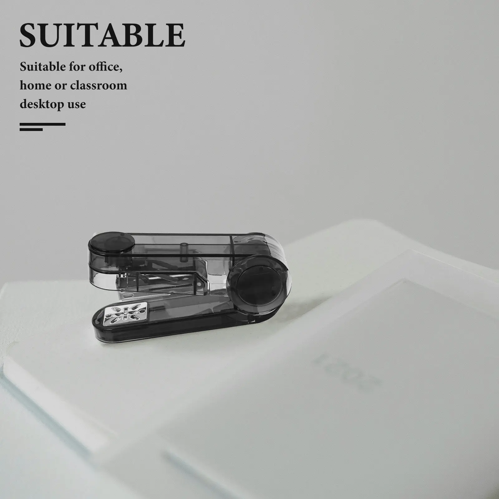 

Набор из 360-градусных вращающихся пластиковых настольных степлеров с прозрачным корпусом и многоугольным поворотным механизмом для скрепления документов в офисе и дома