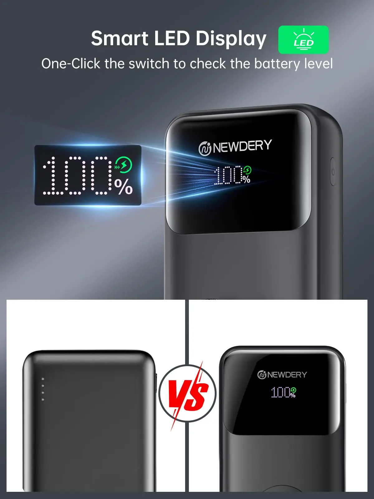 Powerbank Travel Battery Pack 20000mAh شاحن محمول لجميع iWatch، iPhones، Samsung Power Bank كابلات مدمجة شحن سريع #6