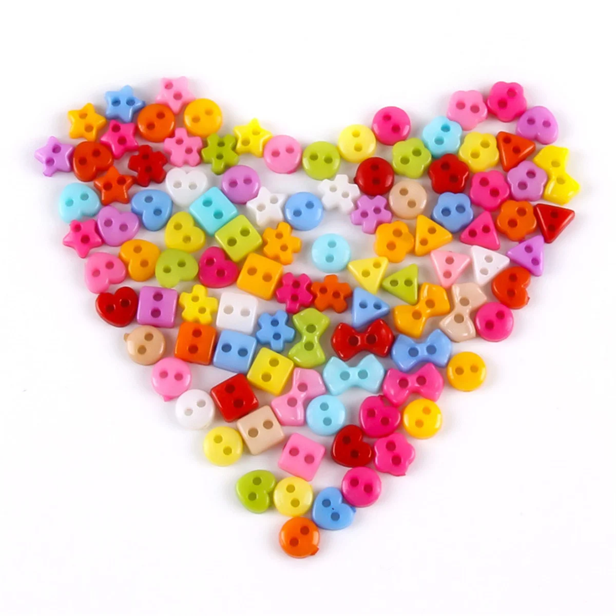 100pcsDouble hole 6mm small button, 15colors, miniature mini button, very suitable for doll clothes, baby buttons, smart buttons