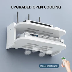 Wifi Storage Rack Bedroom Wall Wireless Perforation-Free Shelf Storage Box Hanging Wall Remote Control Shelf Set-Top Box Router