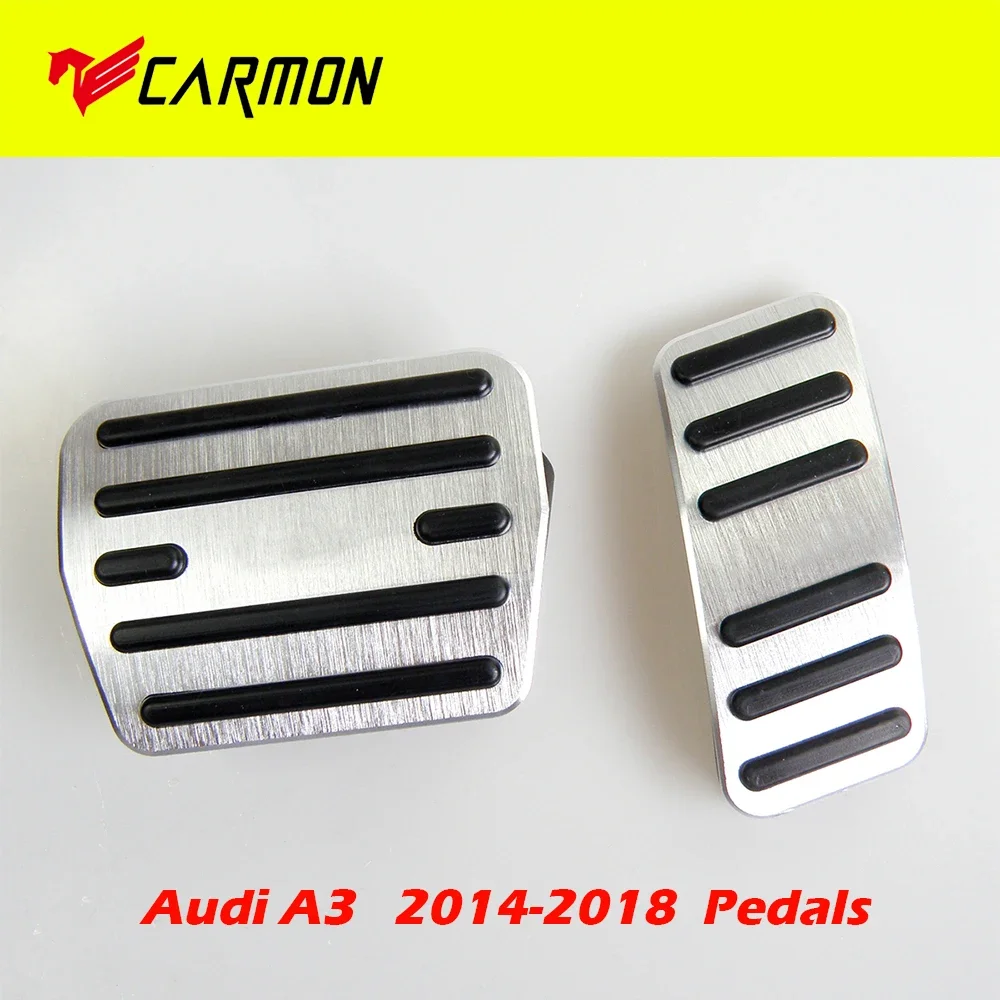 No Drill Aluminum Car  Gas Pedal Accelerator Pedal Brake  Pedal Cover For Audi A3(2014-2018)