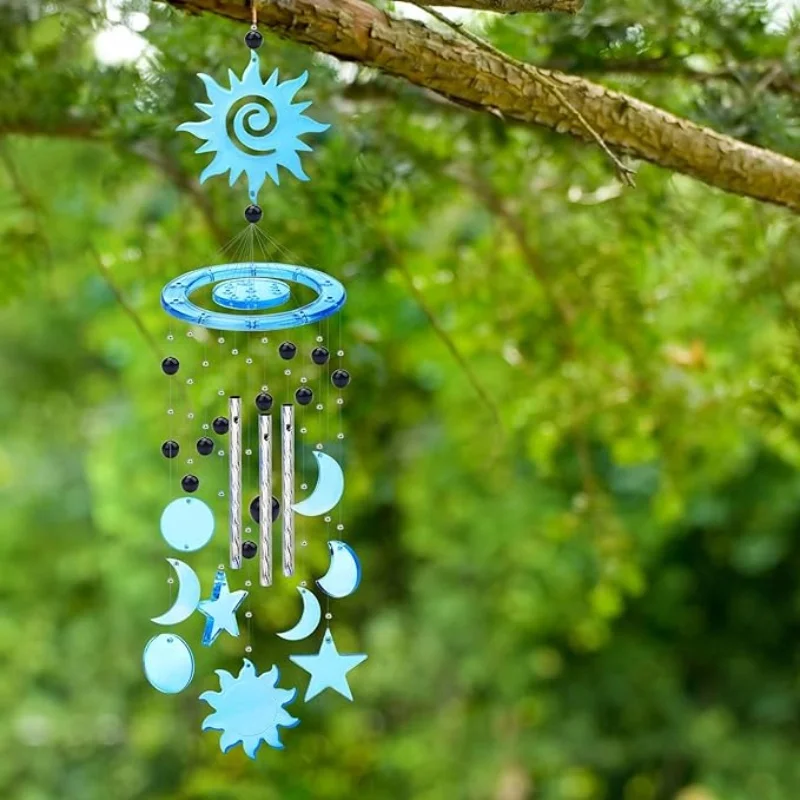 Moule en résine époxy cristal, bricolage, soleil, étoile, lune, carillon éolien manuel, Kit de matériel combiné, moule en Silicone pour résine