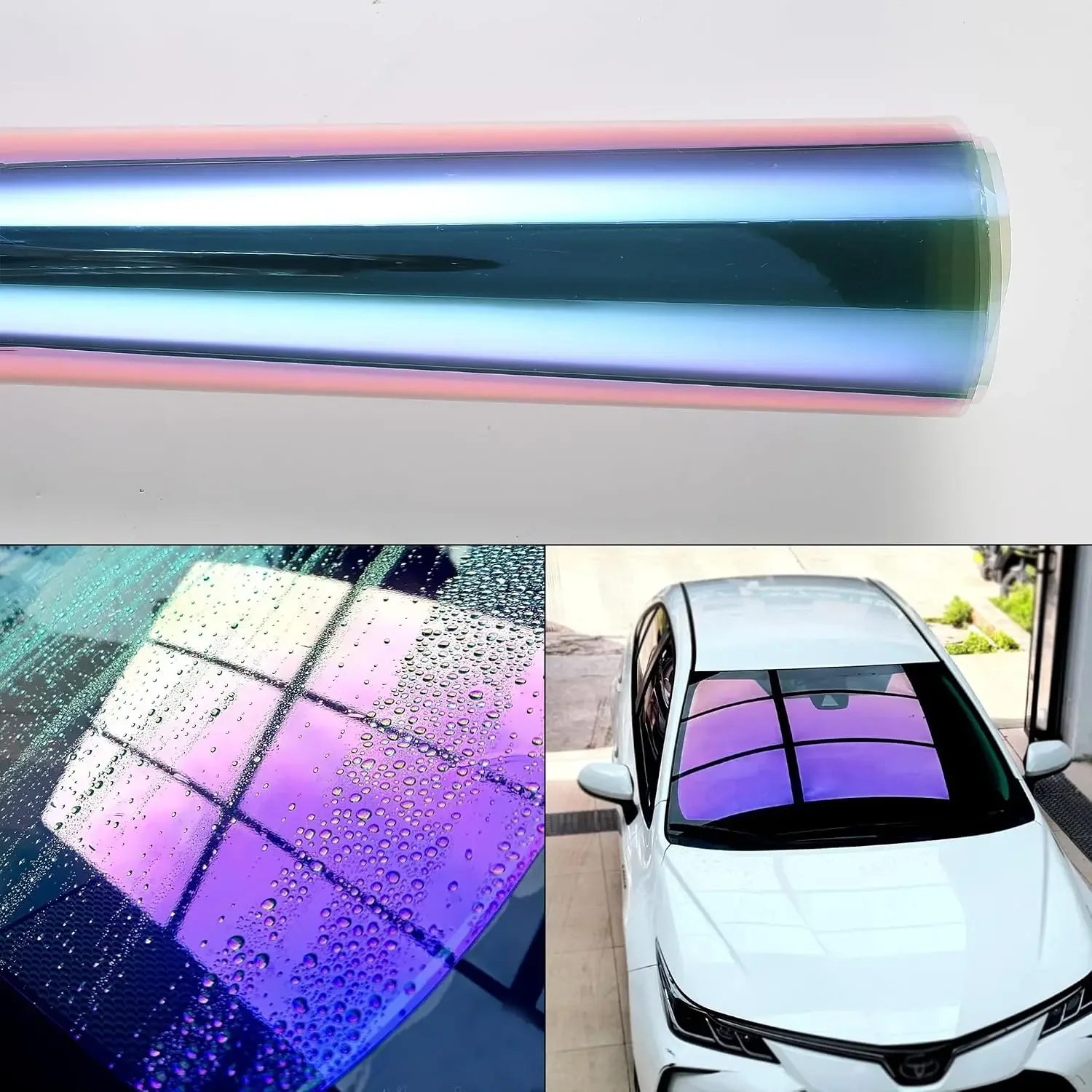 Imperial Purple Source Factory Chameleon Color Shift Windshield Tint Iridescent Anti UV Decorative Solar Film For Car Glass