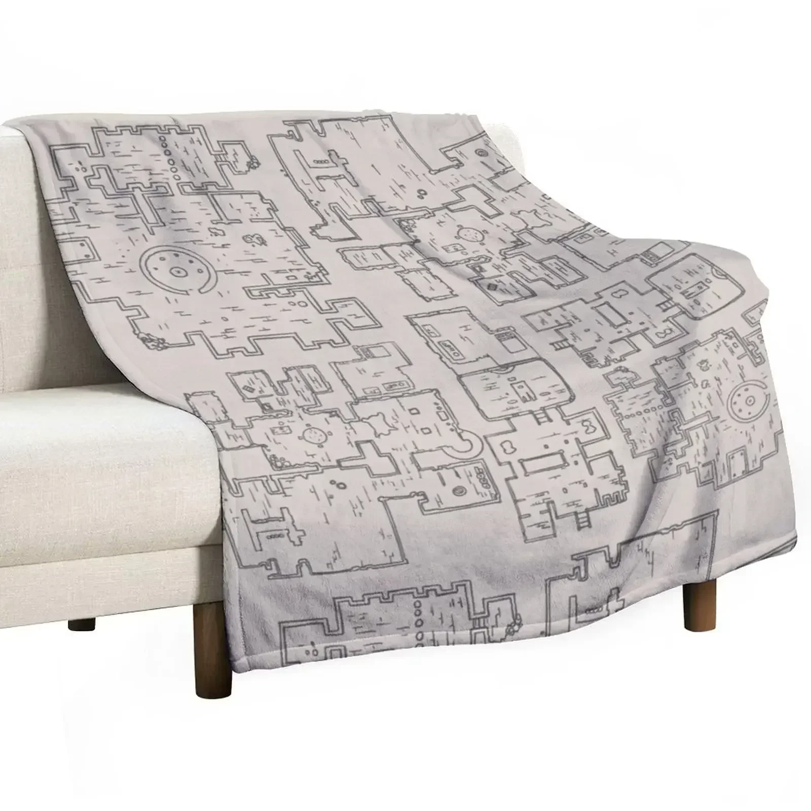 D&D Dungeon Map Throw Blanket Loose Furry Winter beds For Baby Blankets