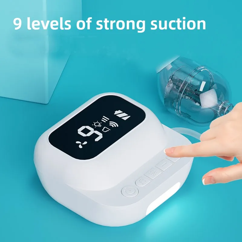 منظف الأنف الكهربائي مع الموسيقى والمتوهج الناعم، شفاط الأنف الكهربائي القوي القابل لإعادة الشحن للرضع