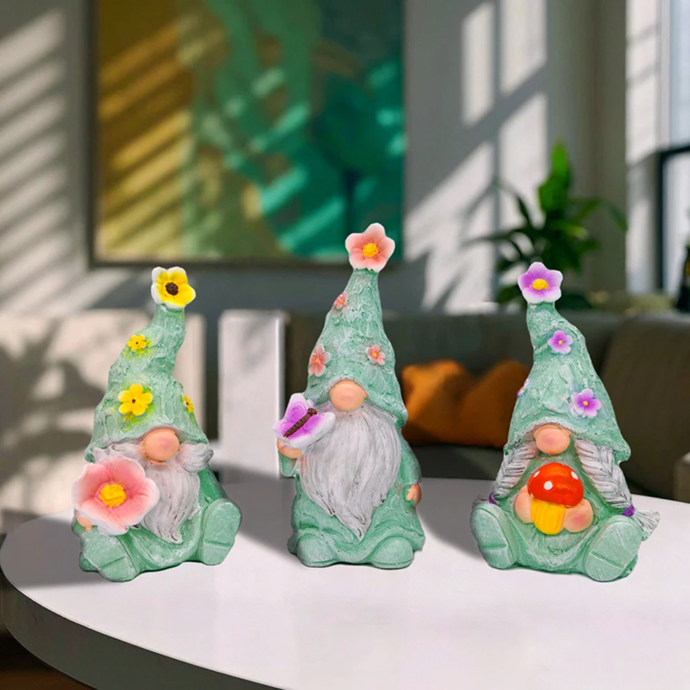 Weatherproof Lawn Gnomes Decor Adds Whimsical Charm To Outdoor Spaces. Flower Bed Borders Accents