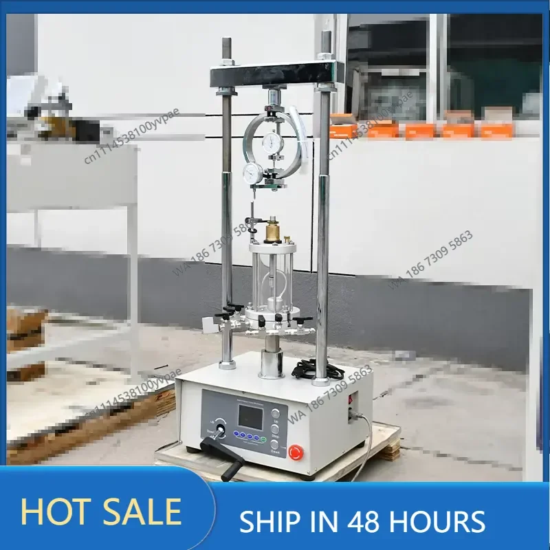 Electronic 220V digital triaxial test equipment, soil compression high-precision ASTM standard 10-60KN