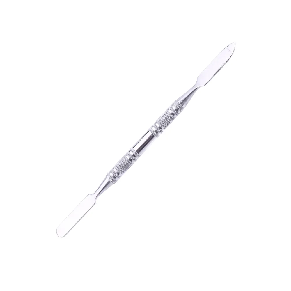 2pcs Small Size Makeup Mixing Palette Rectangle Comes with Spatula Cosmetic Color Mixing Tool Stainless Steel Smooth Surface