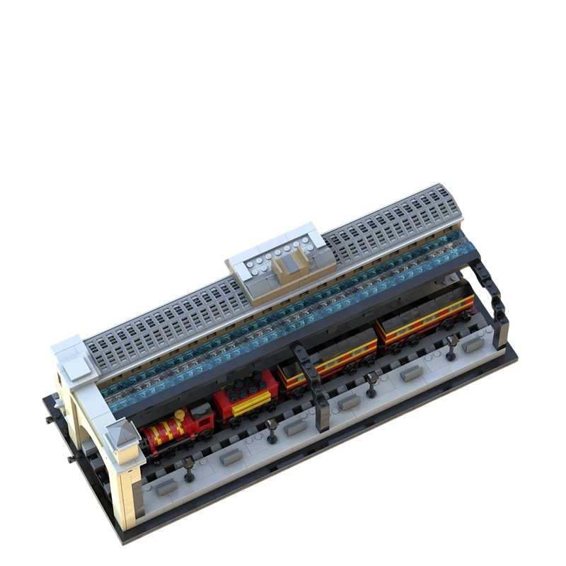 1919-teiliges Konstruktions-Mini-Kreuzstations-MOC-Set, Anpassbare Modulare Bausteine, Kreatives Design für Kinder, Einfaches DIY-Festivalspielzeug-Geschenk