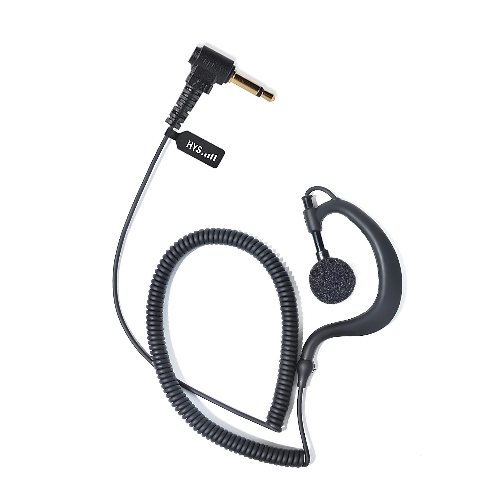 Auricolare radio da 3,5 mm per ricezione/uccolta solo, cuffia di sorveglianza con gancio per l'orecchio morbido a forma di G per radio bidirezionale, microfono altoparlante radio