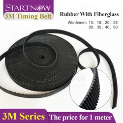 Startnow 3M High Quality Rubber Open-Ended Transmission Synchronous Belts For CO2 Machine HTD 3M Pitch Timing Belt Width 10 20