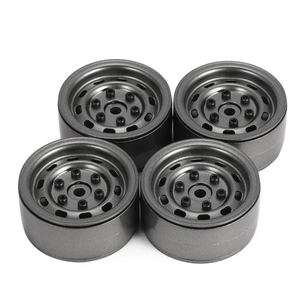 ชุดดุมล้อโลหะขนาด 1.9 นิ้ว 4 ชิ้น สำหรับรถบังคับวิทยุ 1/10 RC Car Crawler Truck Buggy Axial Traxxas SCX10 RC4WD D90 CC01 Rock อุปกรณ์อัพเกรด