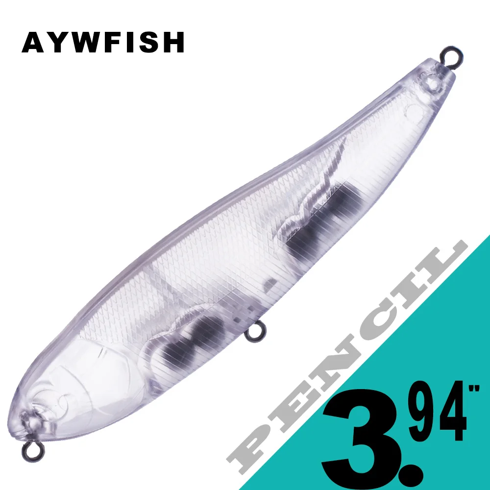 

AYWFISH Неокрашенная плавающая приманка для окуня, жесткий воблер, 2 размера, искусственные рыболовные заготовки для самостоятельной сборки