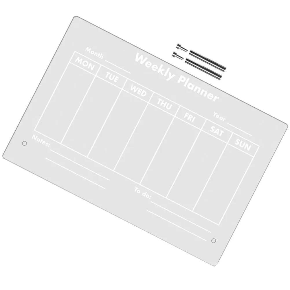 1 مجموعة الاكريليك مذكرة شفافة قابلة لإعادة الاستخدام رسالة المجلس لمكتب المنزل سطح المكتب طاولة كتابة مجلس متعدد الوظائف ملاحظة المنظم #5