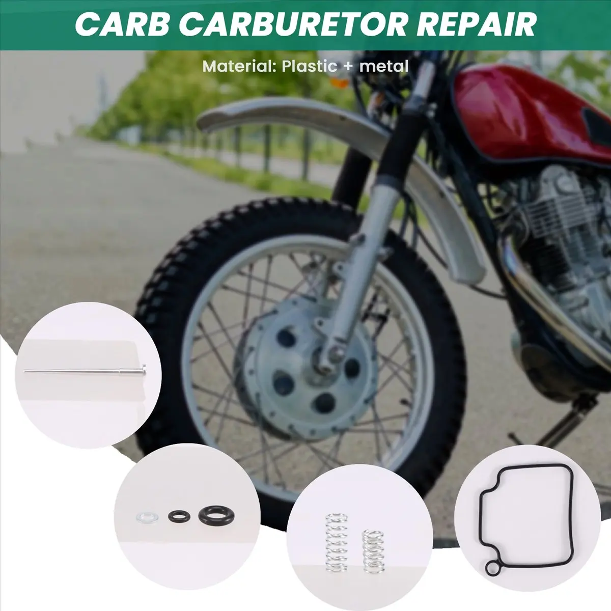 

#57O Automotive Parts & Accessories,New Carb Carburetor Repair Kit for Honda Rebel 250 CMX250 C 1986-2012 (Picture color)