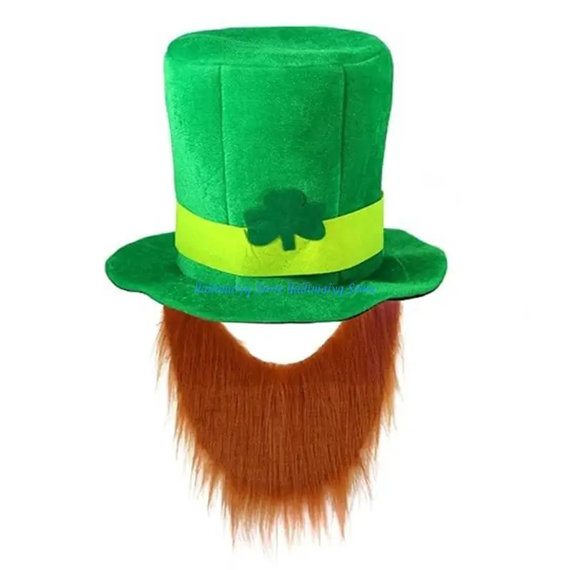 

573B Green Leprechaun Top Hat Irish Trend for Women Men Carnivals Photo Props