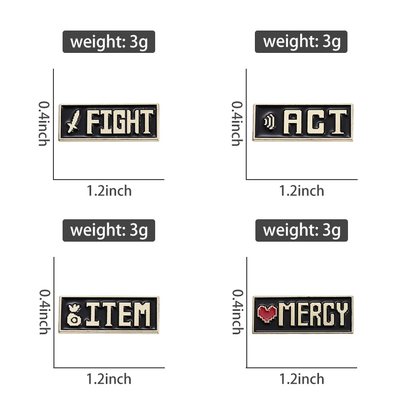 الأحمر القلب الرحمة شارة المينا دبابيس Undertale لعبة ACT العنصر بروش شارة التلبيب على ظهره مضحك مجوهرات اكسسوارات هدية لصديق #1