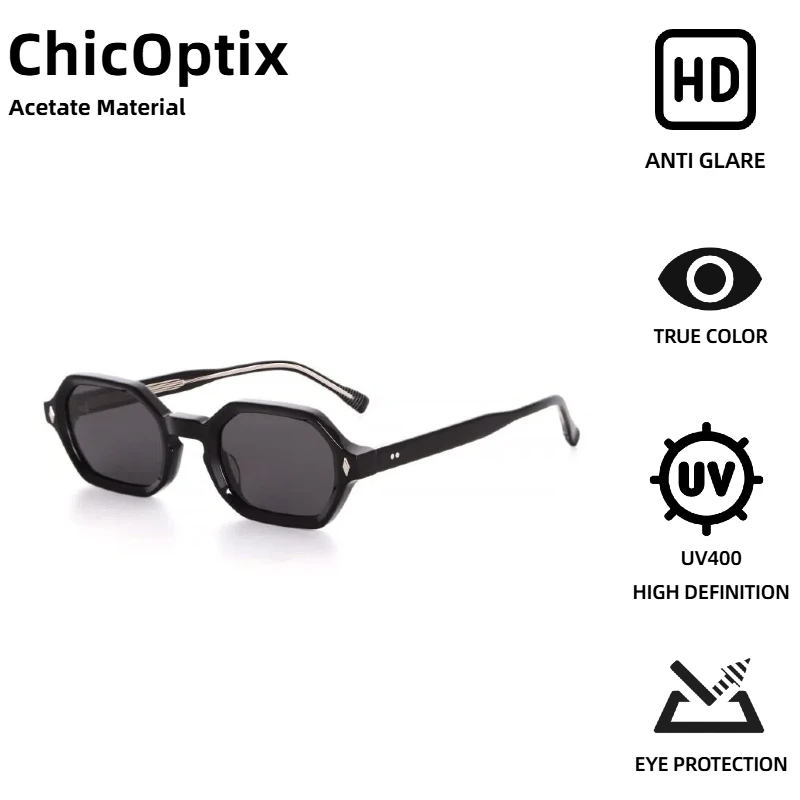 

ChicOptix Ретро Модные Мужские Солнцезащитные Очки Многоугольного Дизайна Женские Роскошные Модные Ацетатные Солнцезащитные Очки Gafas De Sol Muje Антибликовые