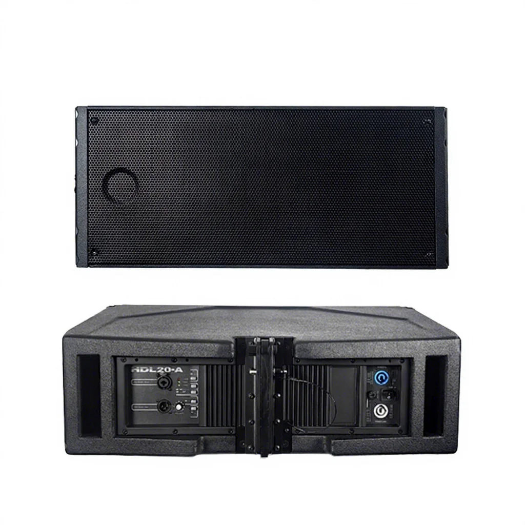 HDL20A Neodymium Titanium Alloy 1400W Plastic Wooden Plywood Active Double 10Inch Line Array Waterproof Cabinet