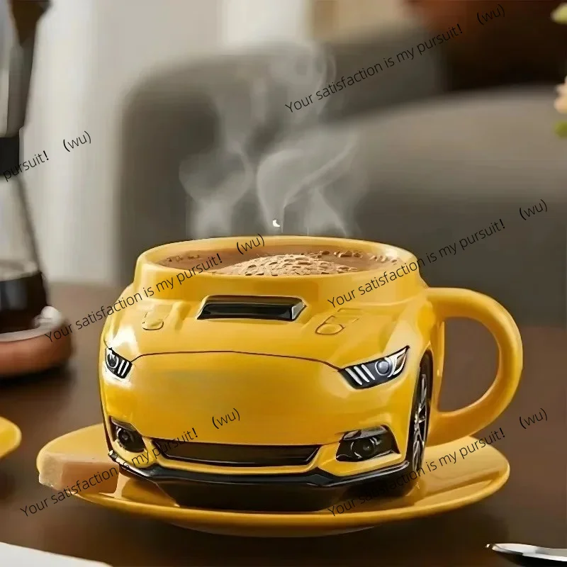 for Creative Car Shaped Coffee Mug Stainless Steel Durable Handmade Automotive Mug Novelty Office Water Cup Unique Car Gifts