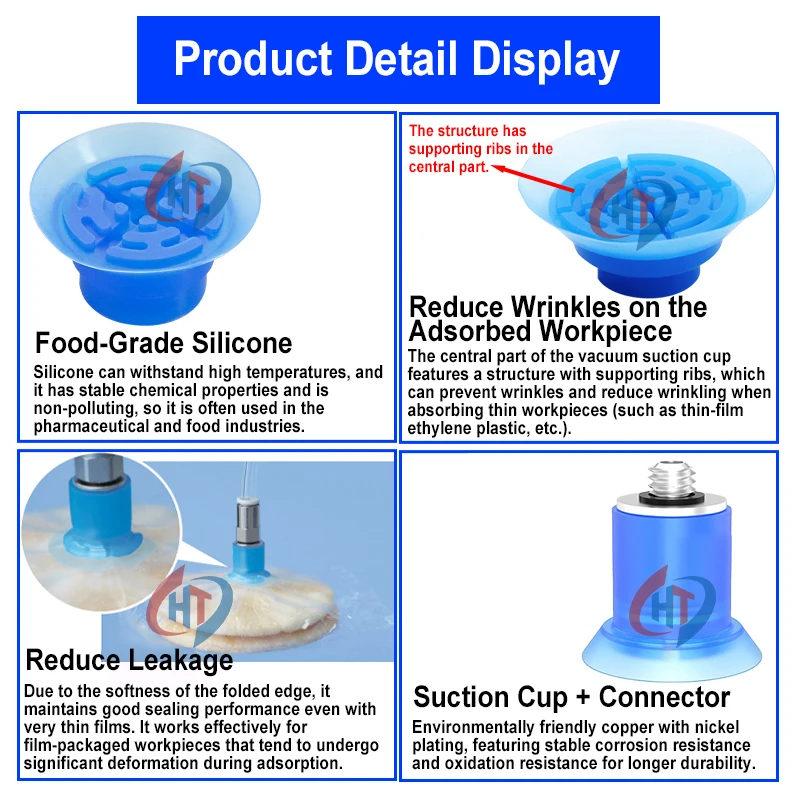 Industrial Bag Opening Vacuum Suction Cup ZP3P-20/25/35/50PTS Silicone Pneumatic Suction Cup for Packaging Machine