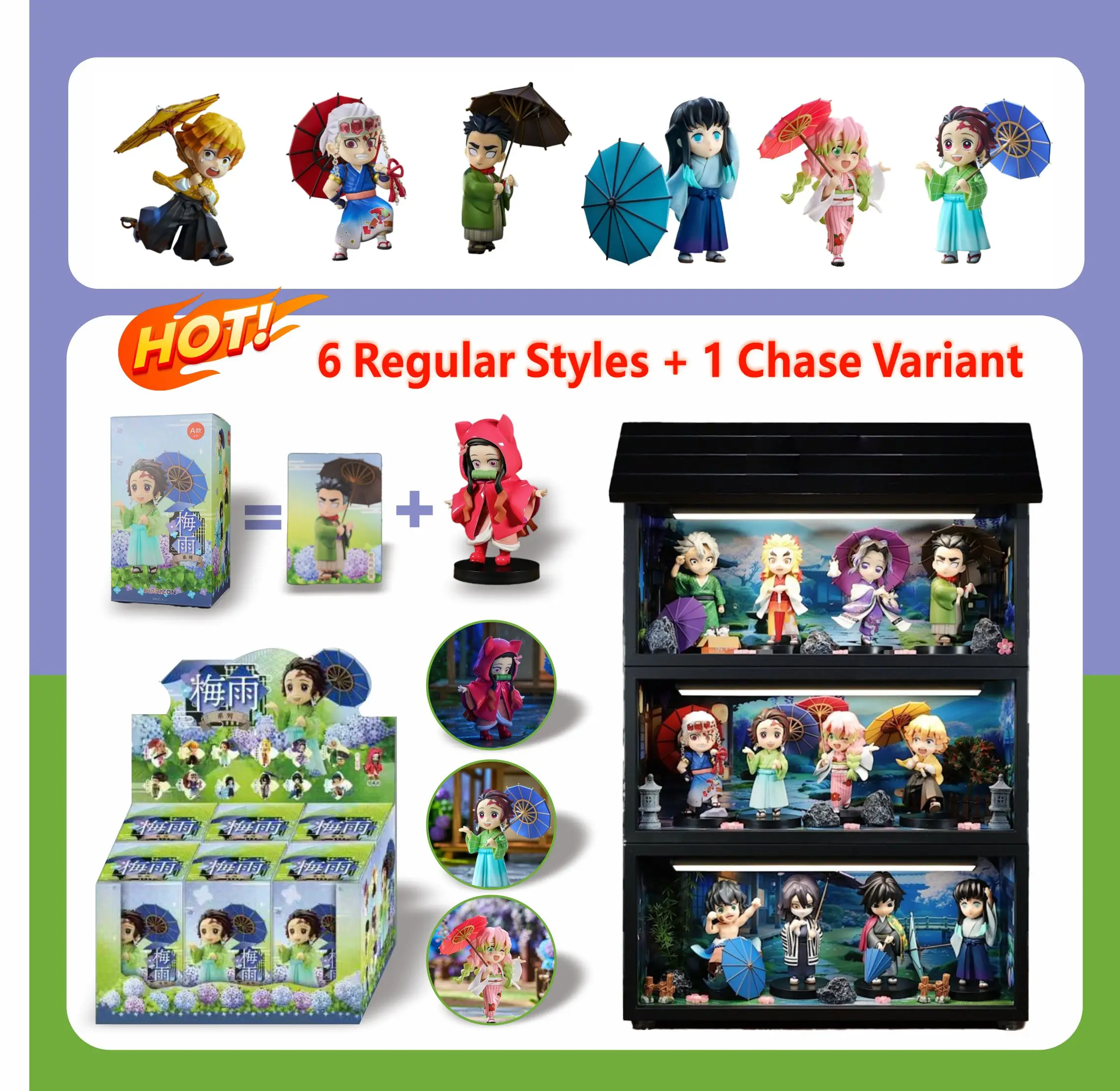 

Limited Edition | Rain Series Tanjiro Blind Box Q Version Figure | Anime Peripheral Model Ornament | Gift for Friends