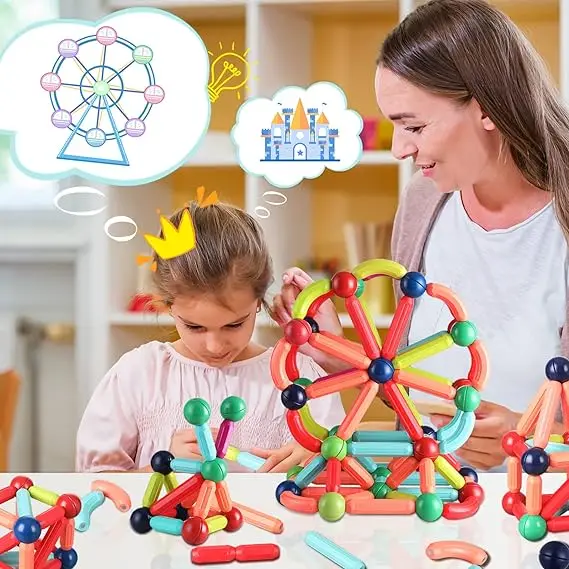 Building Blocks for Kids , STEM Construction Toys for Boys and Girls, Large Size  Balls Game Set