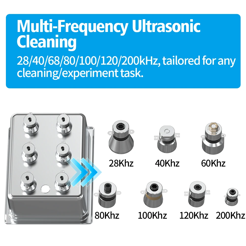 جرانبو آلة التنظيف بالموجات فوق الصوتية 6.5L 150 واط 28/33/40 كيلو هرتز الرقمية الاجتياح نبض الموجات فوق الصوتية الأنظف لمختبر خلط مستحلب