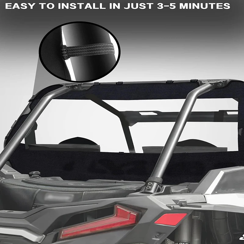 For Polaris RZR 1000XP Rear Windshield Back Window Soft Rear Dust Panel for RZR 1000 XP XP 4 1000 Stop Wind Rain and Debris