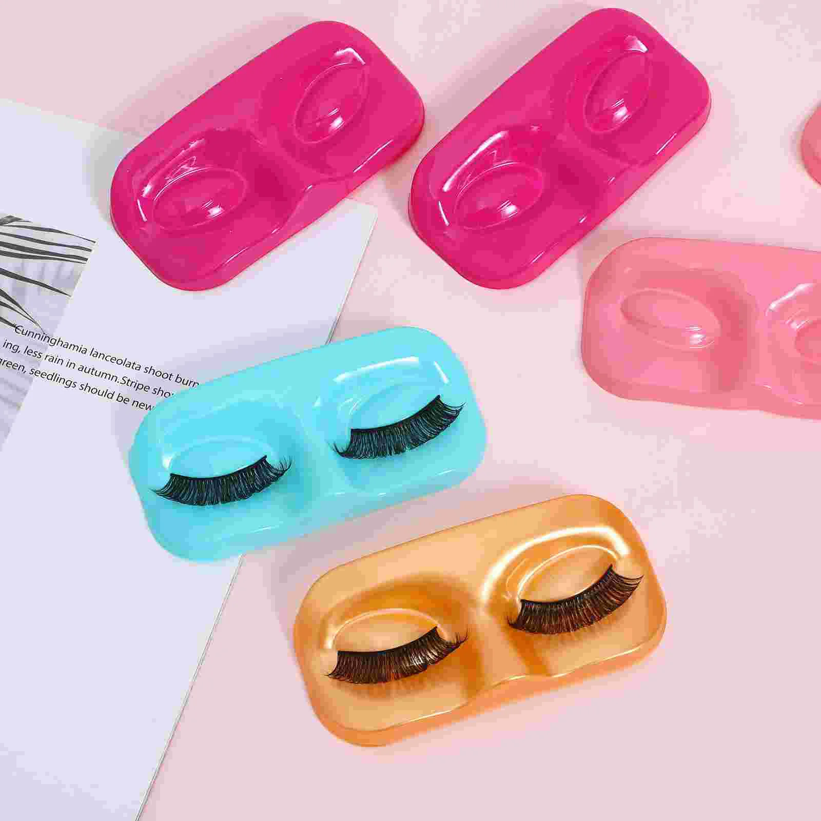 12 Pcs Container Eyelash Face Support Fake Lashes Storage Tray Pvc Boxes Packaging Holder