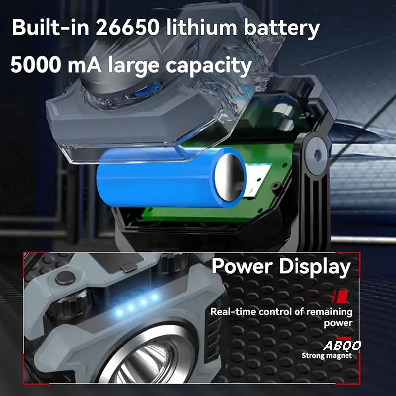 

2X Portable LED Camping Tent Light Rechargeable Searchlight Outdoor Emergency Lighting Waterproof Hanging Night Lamp