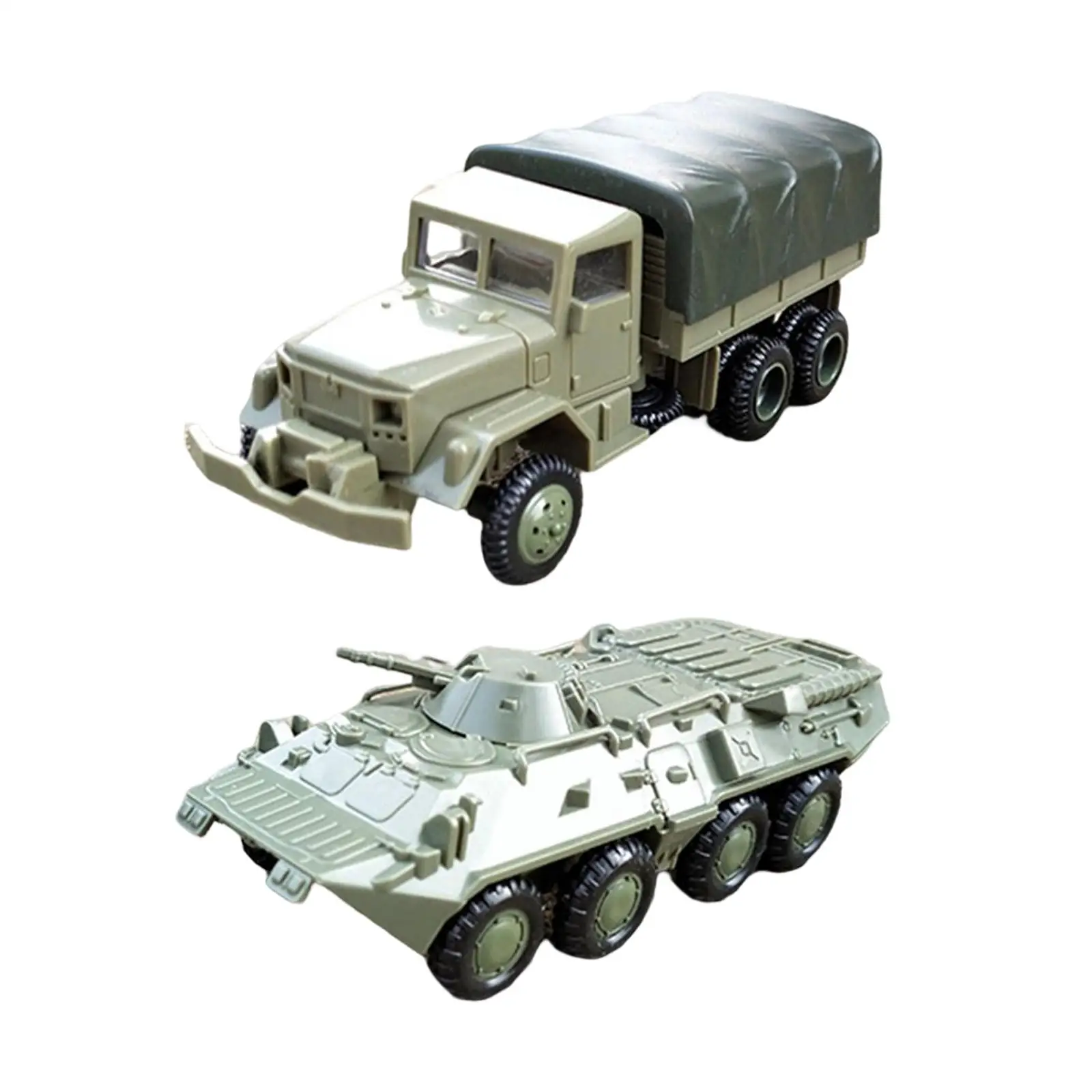 1/72 Model Toys Trucks Model Hobby Building Collections Table Armoured Transport Vehicle Toys Playset Diorama Adult Boy