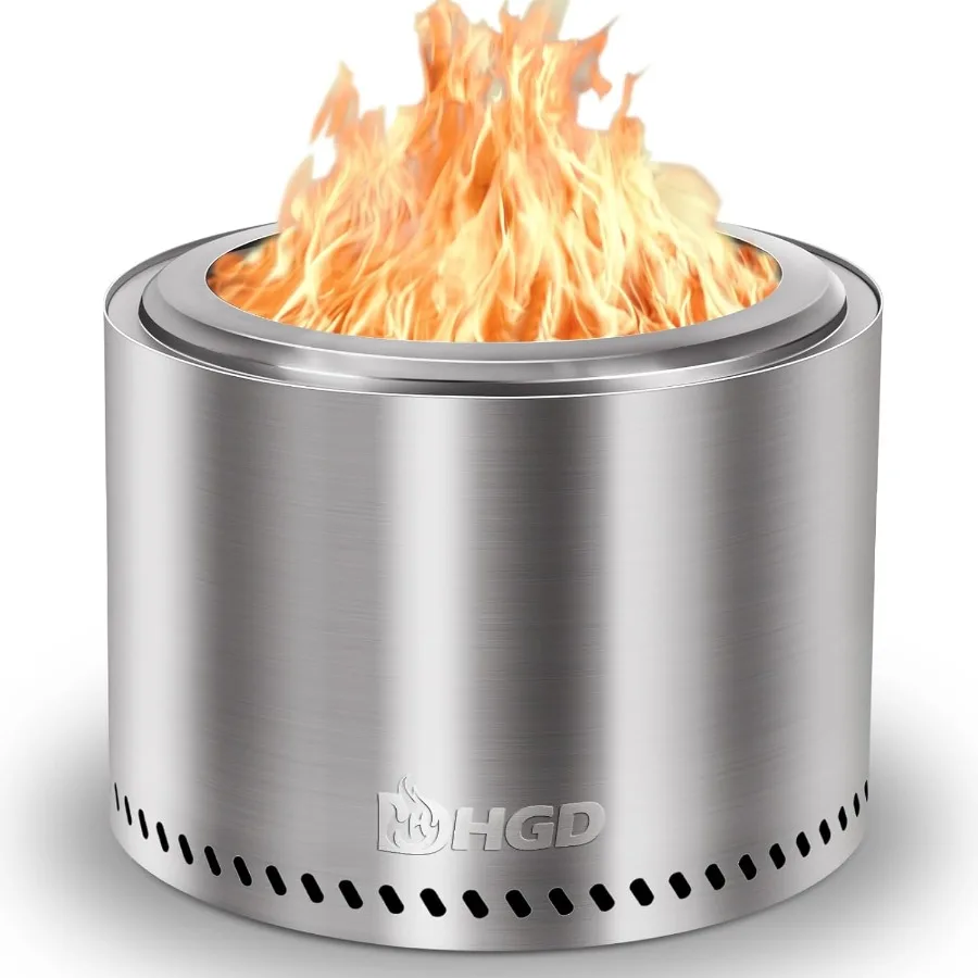 

19,5 бездымная костра для улицы из нержавеющей стали, дровяная каминная камера с технологией вторичного сгорания для идентификатора патио на заднем дворе