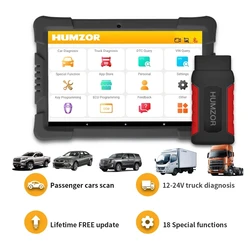 ABS Airbag TPMS DPF IMMO Diesel TrucK Diagnostic Tool Wireless Car Heavy Duty Full System OBD2 Scanner with 18 Special Functions