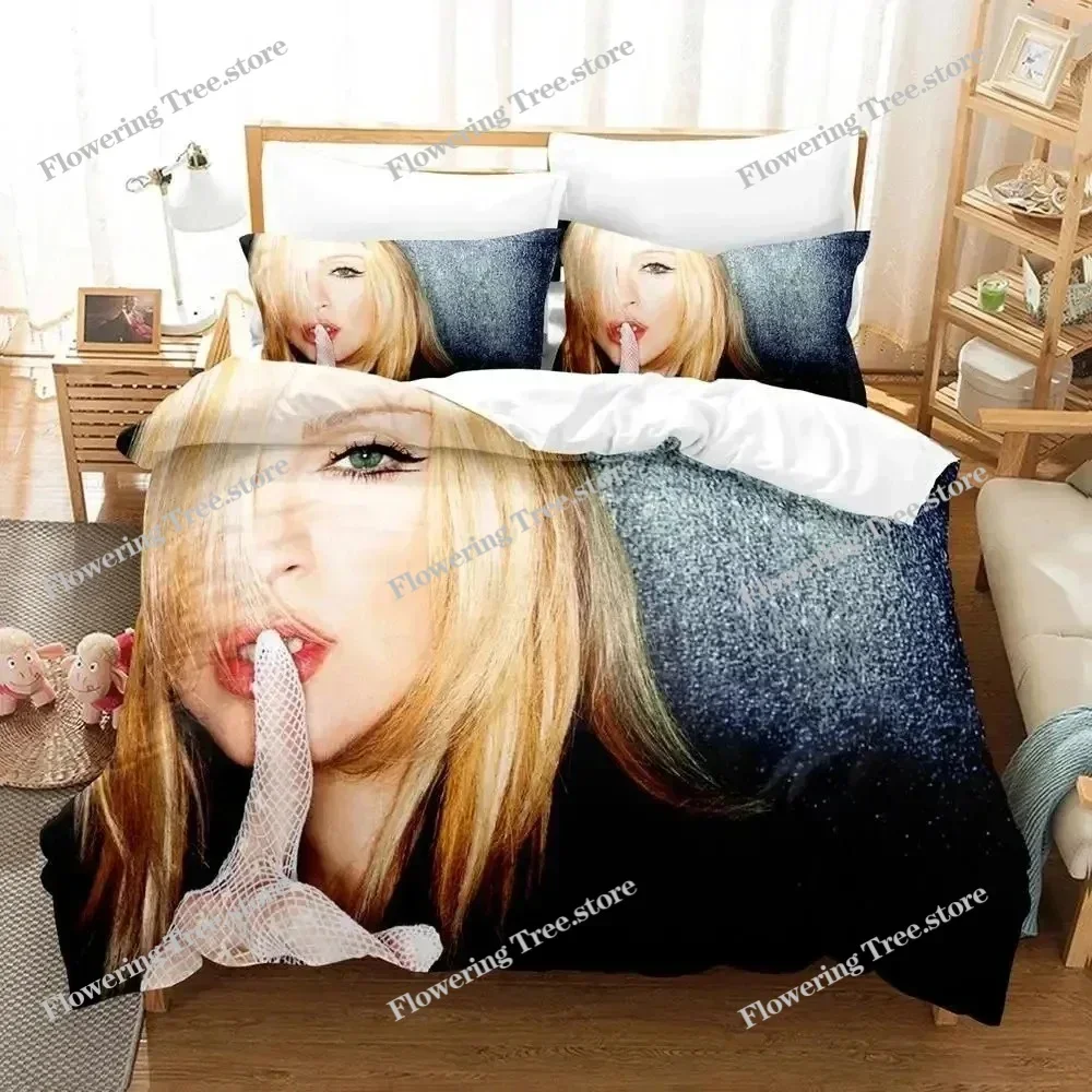 

3D Print Sexy Madonna Bedding Set Duvet Cover Bed Set Quilt Cover Pillowcase Comforter king Queen Size Boys Adult Bedding Set