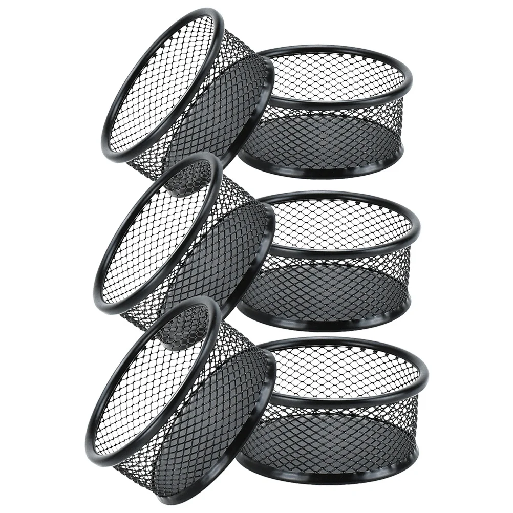 6Pcs Mesh Paperclip Holder for Desk Small Office Organizers Storage Tin for Paper Clips Binder Clips Home School Use