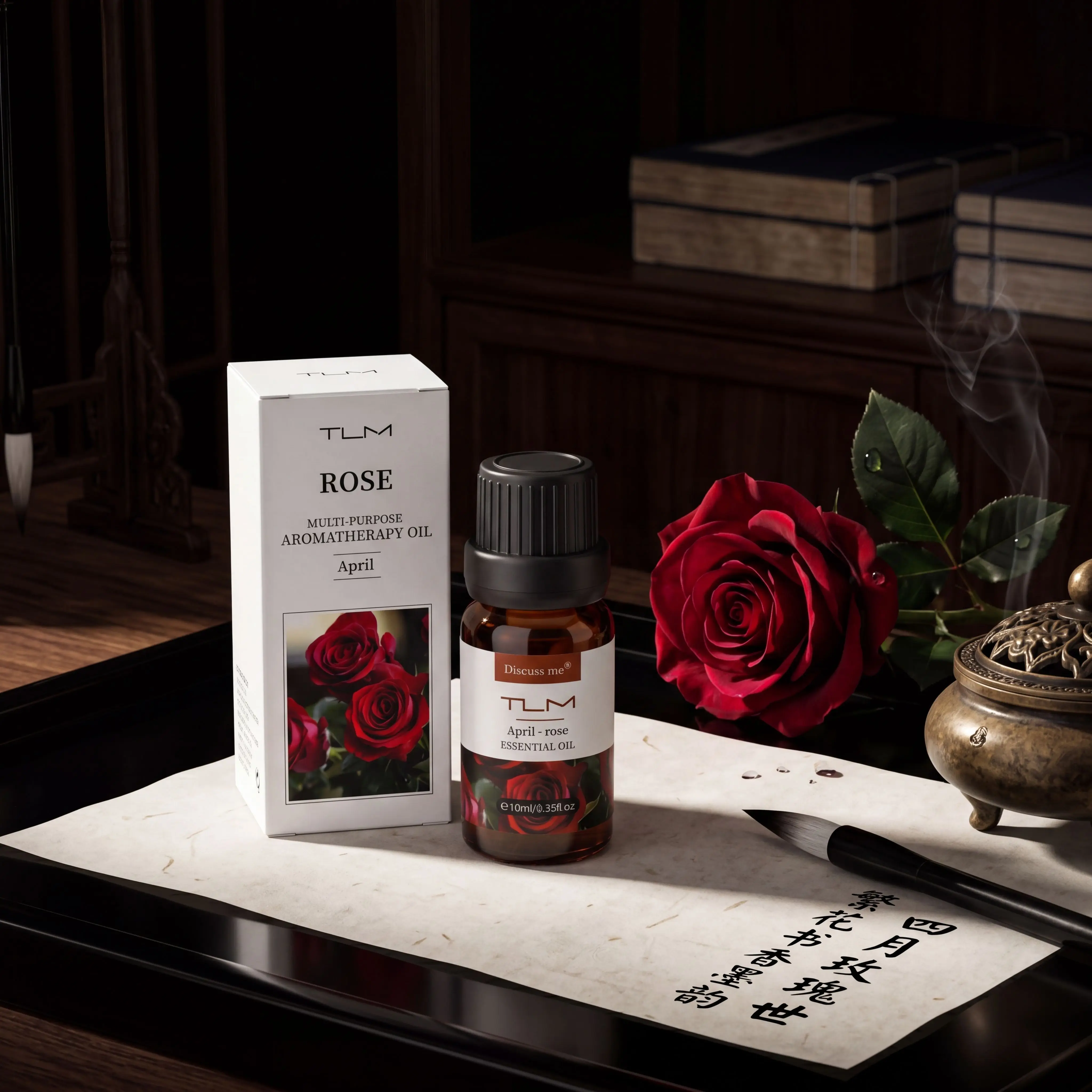 6Pc TLM Essential Oils Lavender Lemon Rose Perfumes Fragrance Is Long-Lasting For Diffusers Making Gifts For Women 10ML
