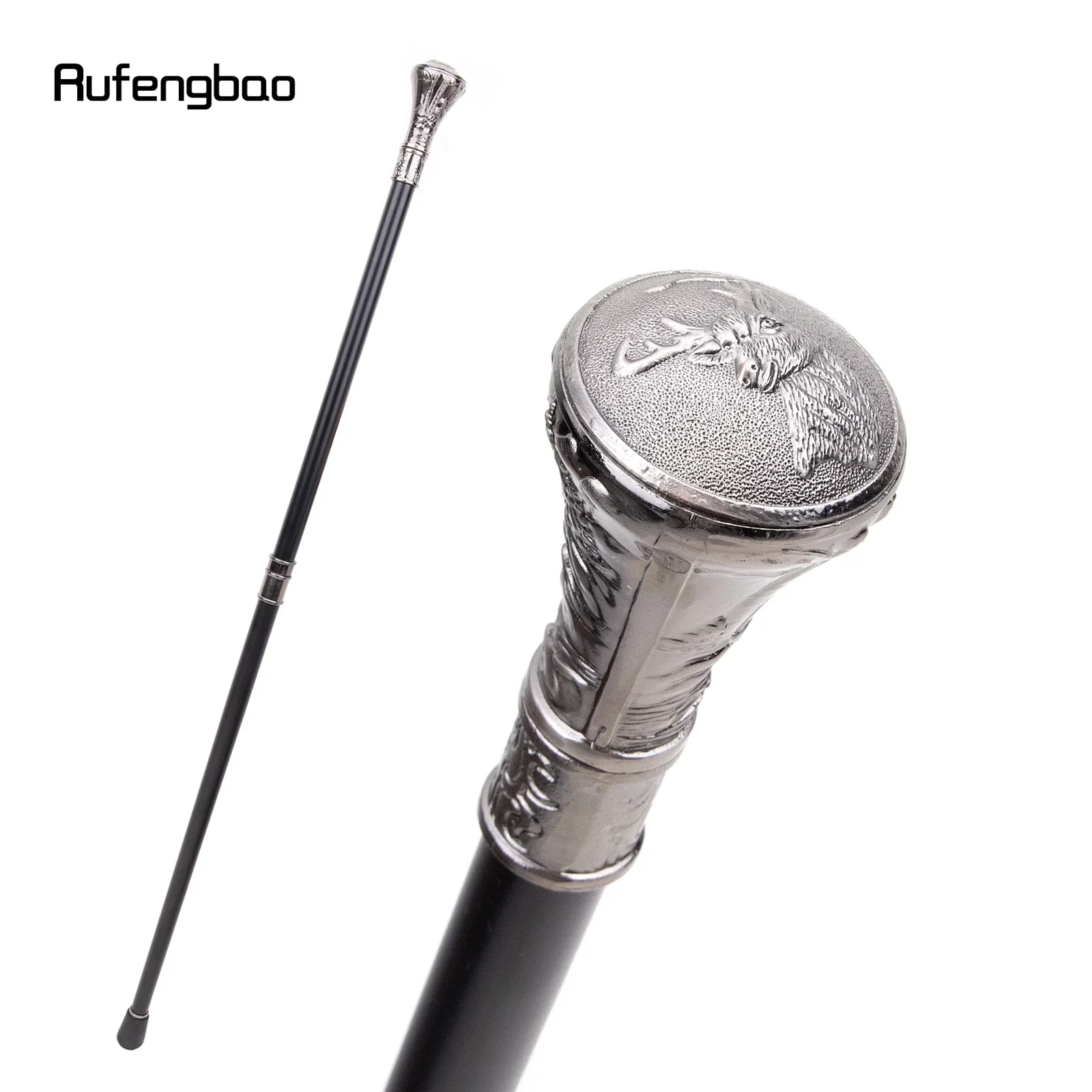 Sika Deer Head Totem Relief Walking Cane Fashion Walking Stick Gentleman  Performance stage Cane 93cm