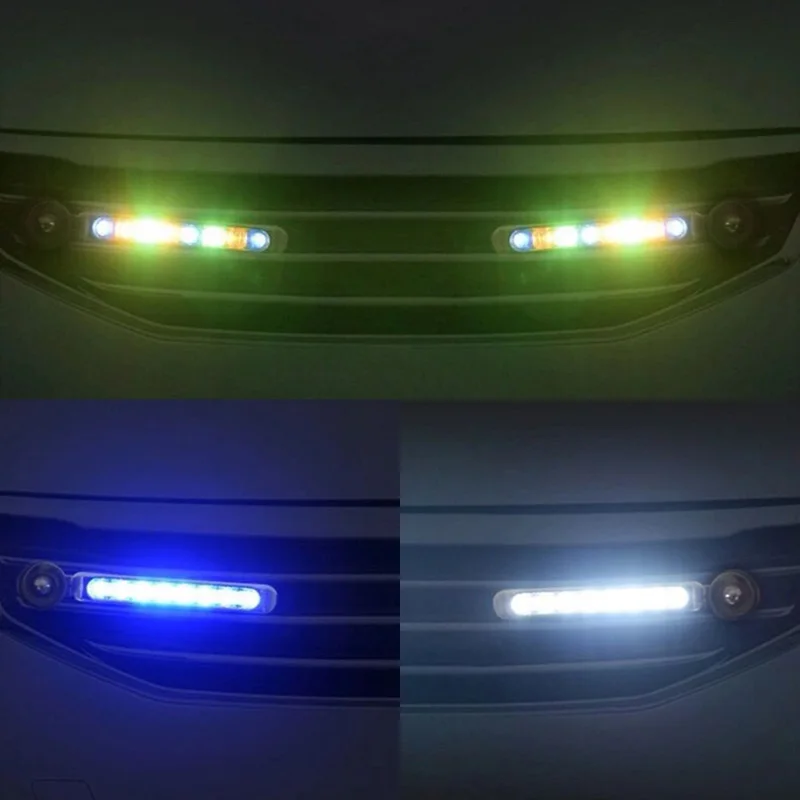 2pcs Wind Powered Car LED 8 LED DRL Daylight Running Light Auxiliary Lighting Rotation Fan Lamp Automobile Day Time Headlight image 6