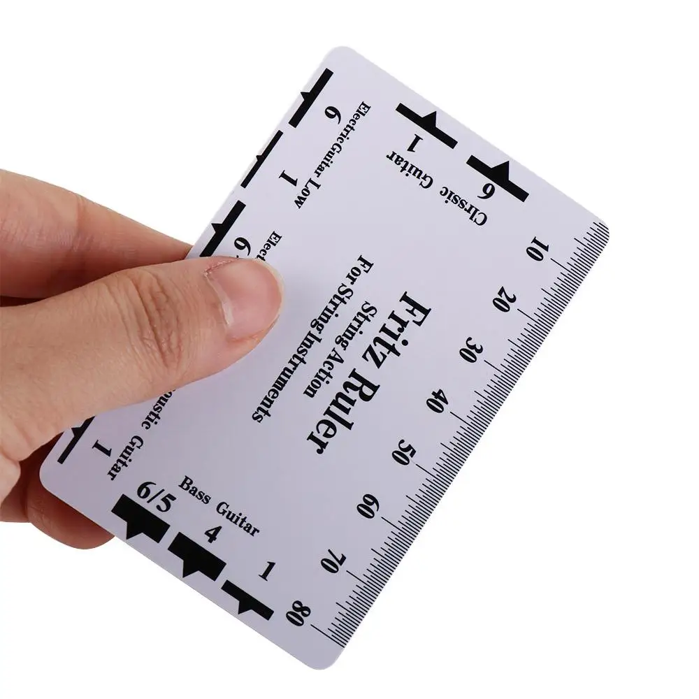 Guitar Strings String Pitch Ruler Measurement Rulers Card Guitar Ruler Neck Ruler Instruments Action Gauge Ruler