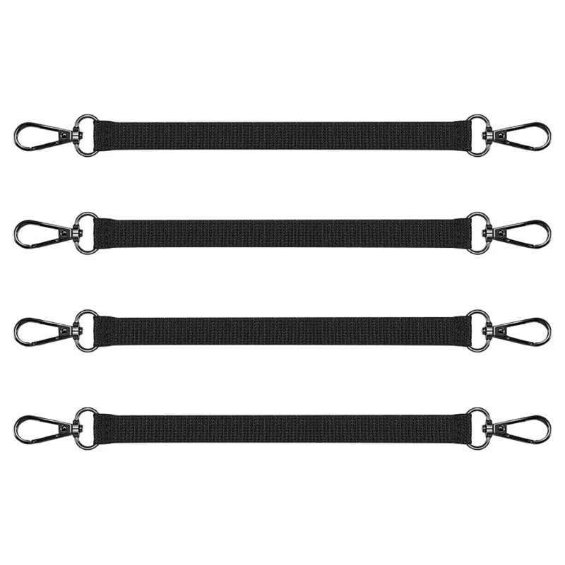 Tape Measure Hanging Holder Set of 4, Double-End Clip Webbing Pieces for Belt or Tool Access, Gear Support for Inspection