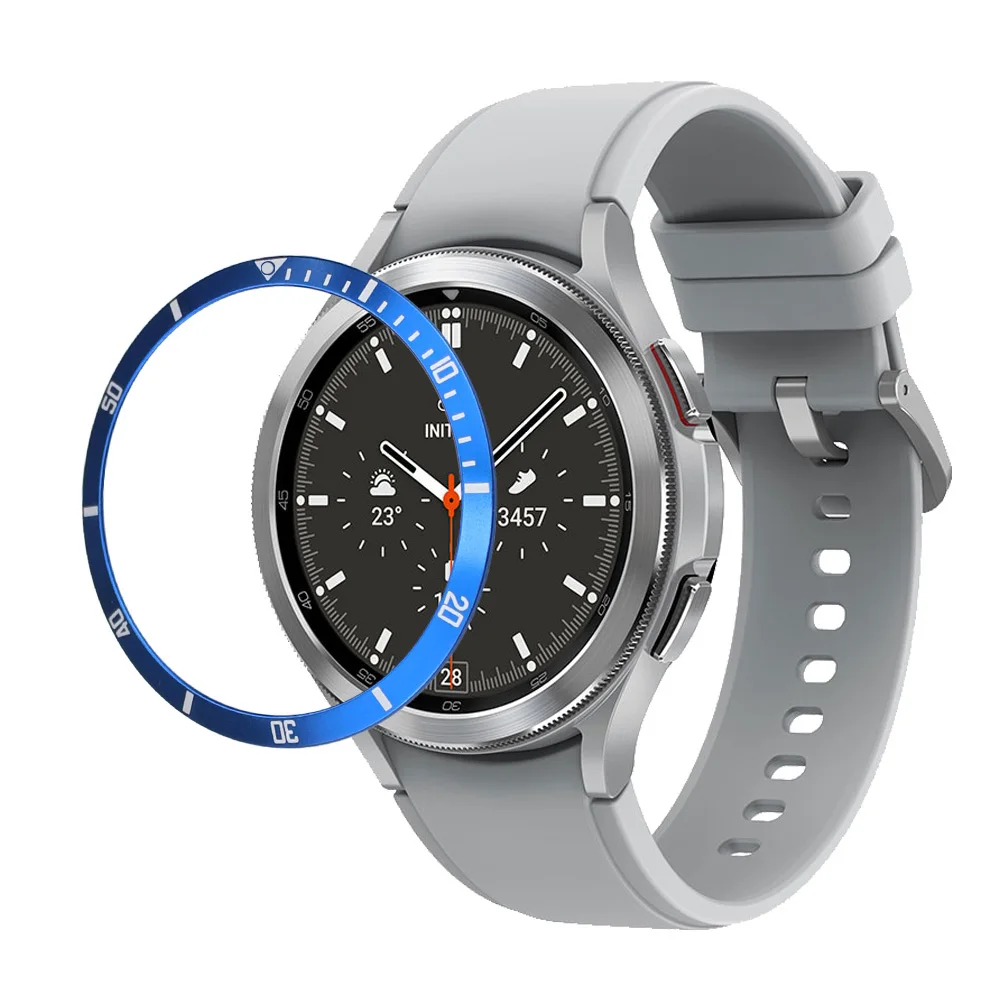 Metal Bezel for Samsung Galaxy Watch 4 6 Classic 47mm 46mm 43mm 42mm Cover Adhesive Case Smart Watch Scale Ring Accessorie