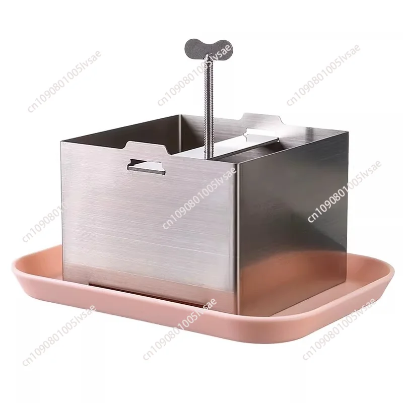 304 Stainless Steel To Fu Press Mould Adjustable Rust-proof Paneer Making Mold DIY with Drain Hole Soybean Curd Maker Cheese