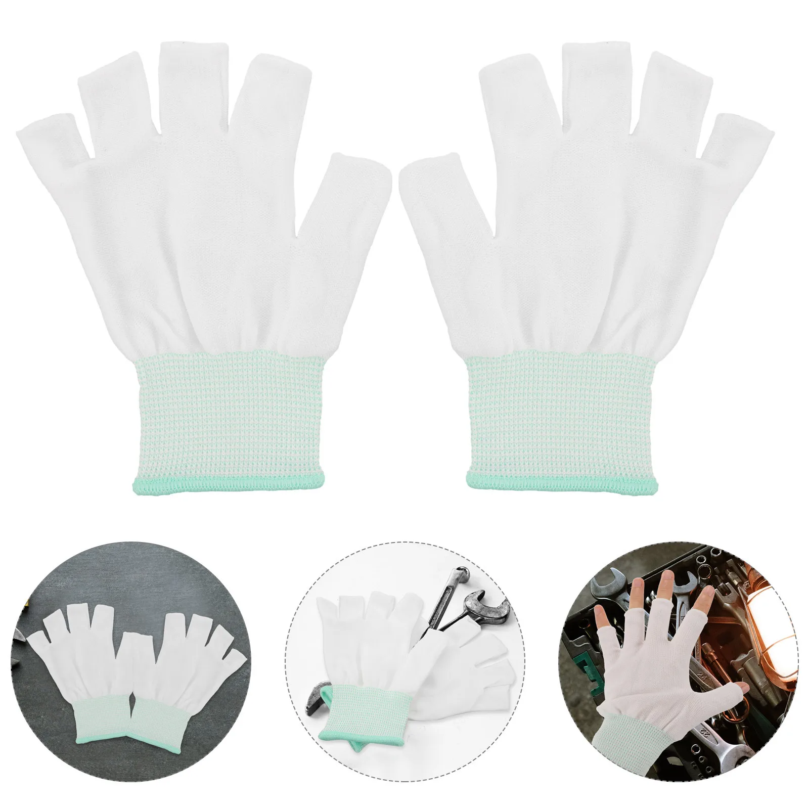 

10pcs Anti-Slip Breathable Gloves Wear Resistant Garden Work Protective Hand Cover For Outdoor Planting Pruning Repair Tool
