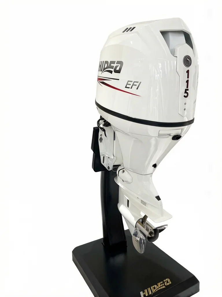 High-Efficiency HIDEA 115HP  4-Stroke Steel Outboard Engine Electric Start Tiller Remote Control for Fishing Kayak