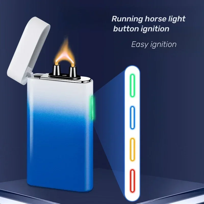 High Power Arc Lighter Outdoor Windproof LED Power Display Metal Lighter Type-C Charging Portable Men's Cigarette Igniter view 4