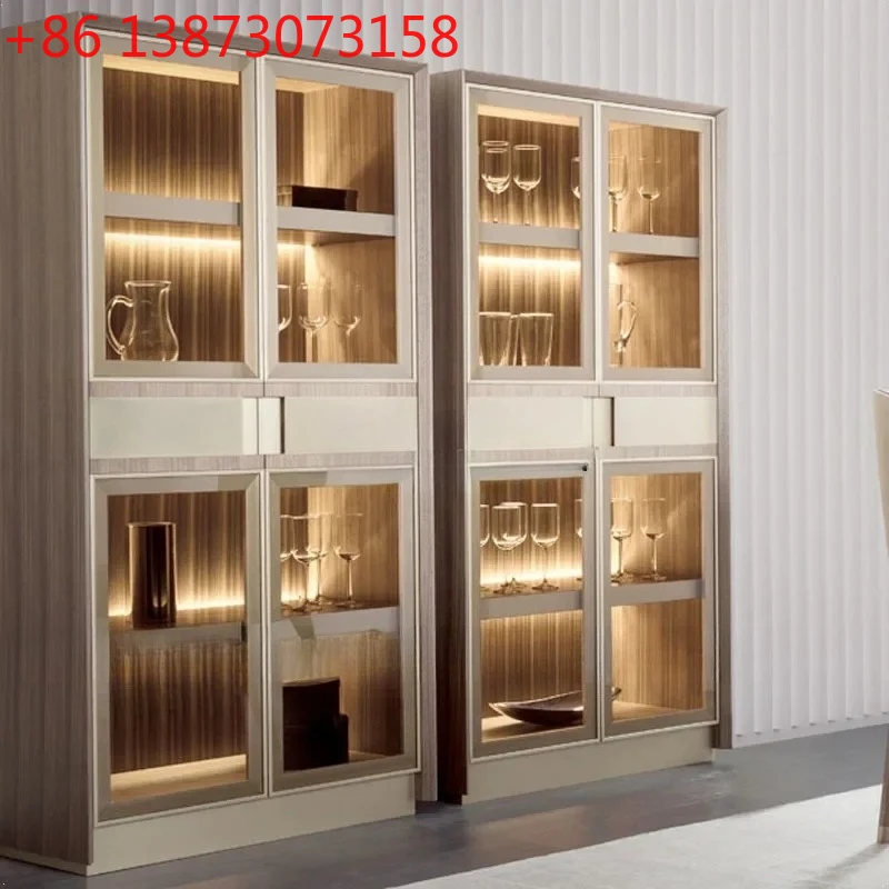 

Винный шкаф от пола до потолка, украшение, ресторанный шкаф Baijiu, коллекция в гонконгском стиле, легкая роскошная витрина