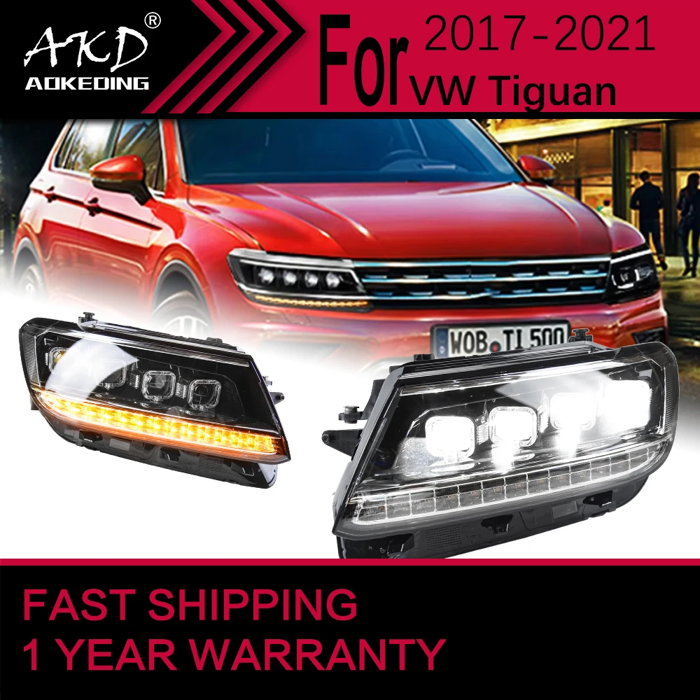 

Car Lights for VW Tiguan LED Headlight 2017-2020 Tiguan Head Lamp Drl Projector Lens Automotive