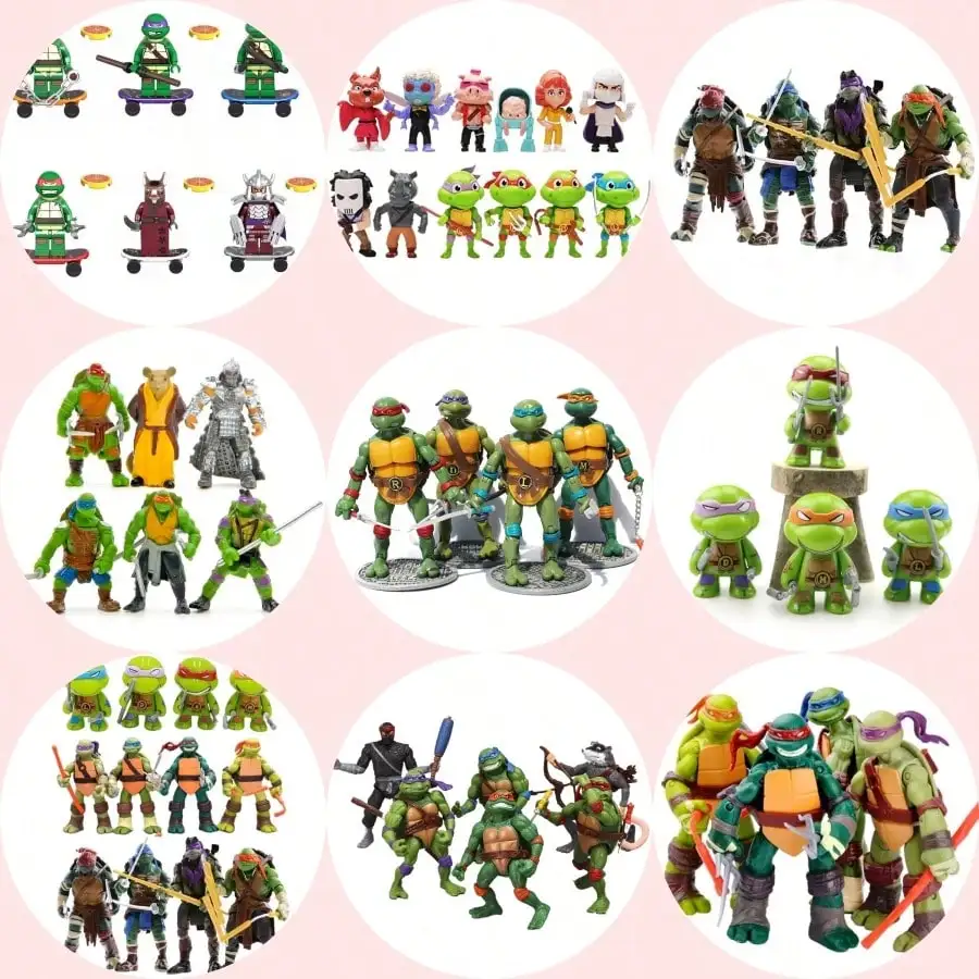 Figurines articulées Teenage Mutant Ninja Turtles, série édition film, collection
