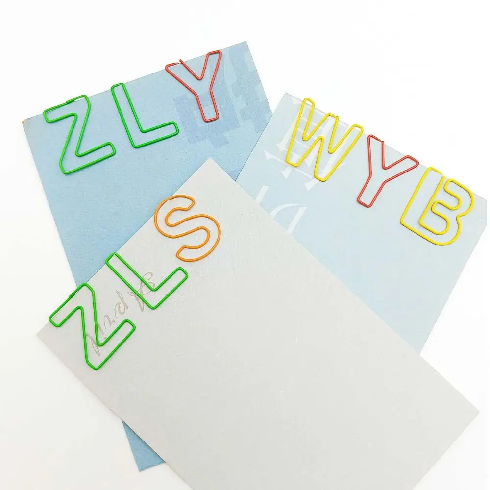 

26 шт., кавайные зажимы для бумаг, скрепки для бумаг с алфавитом, закладка, металлический держатель для фото билетов, полые зажимы для бумаги «сделай сам», школьные